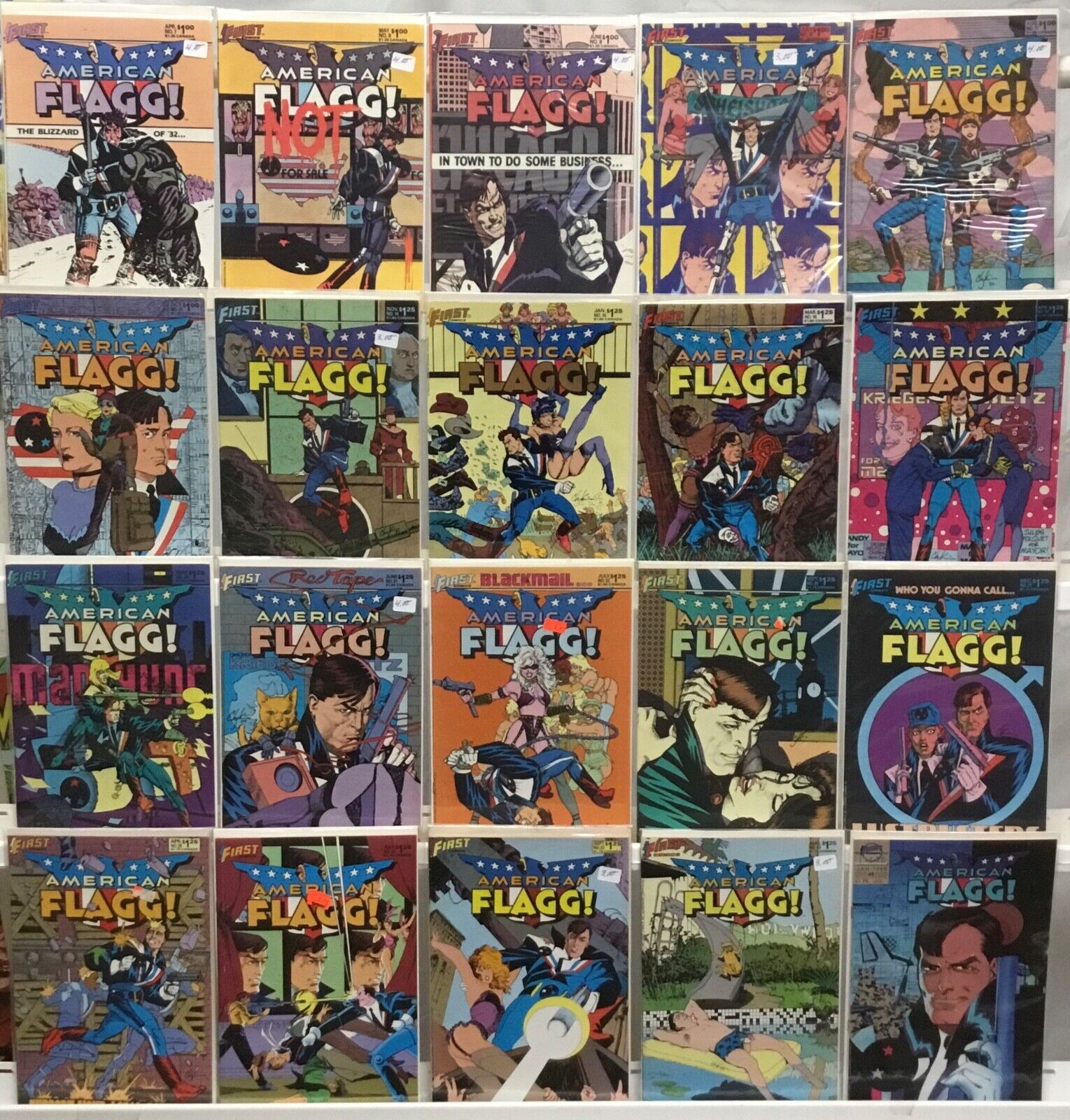 First Comics - American Flagg - Comic Book Lot of 20 Issues 1983