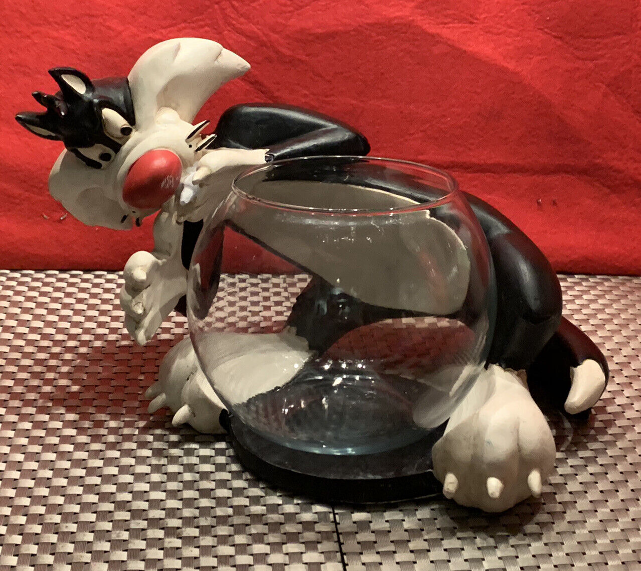 *EXTREMELY RARE* Looney Toons Sylvester Glass Beta Fish Bowl By Acme Pet Shop