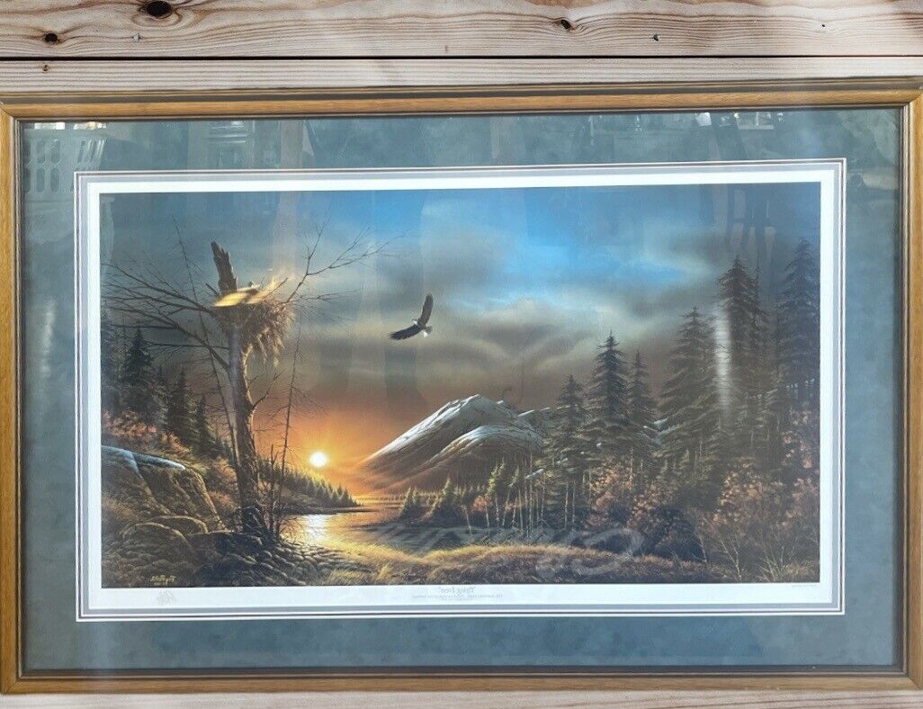 Terry Redlin Flying Free Eagle Art, Framed. Limited edition