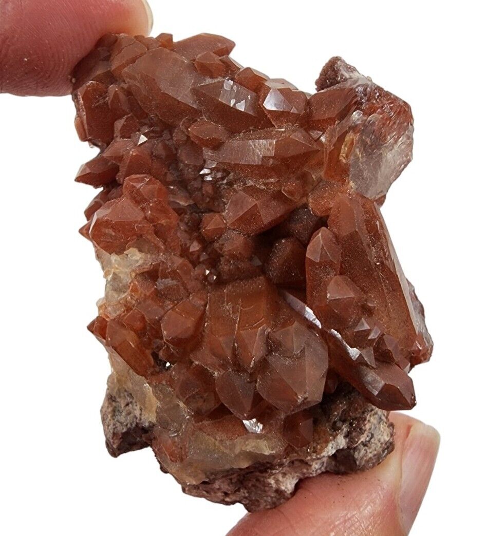 Natural Hematoid Quartz Crystal Cluster Morocco 32.1 grams