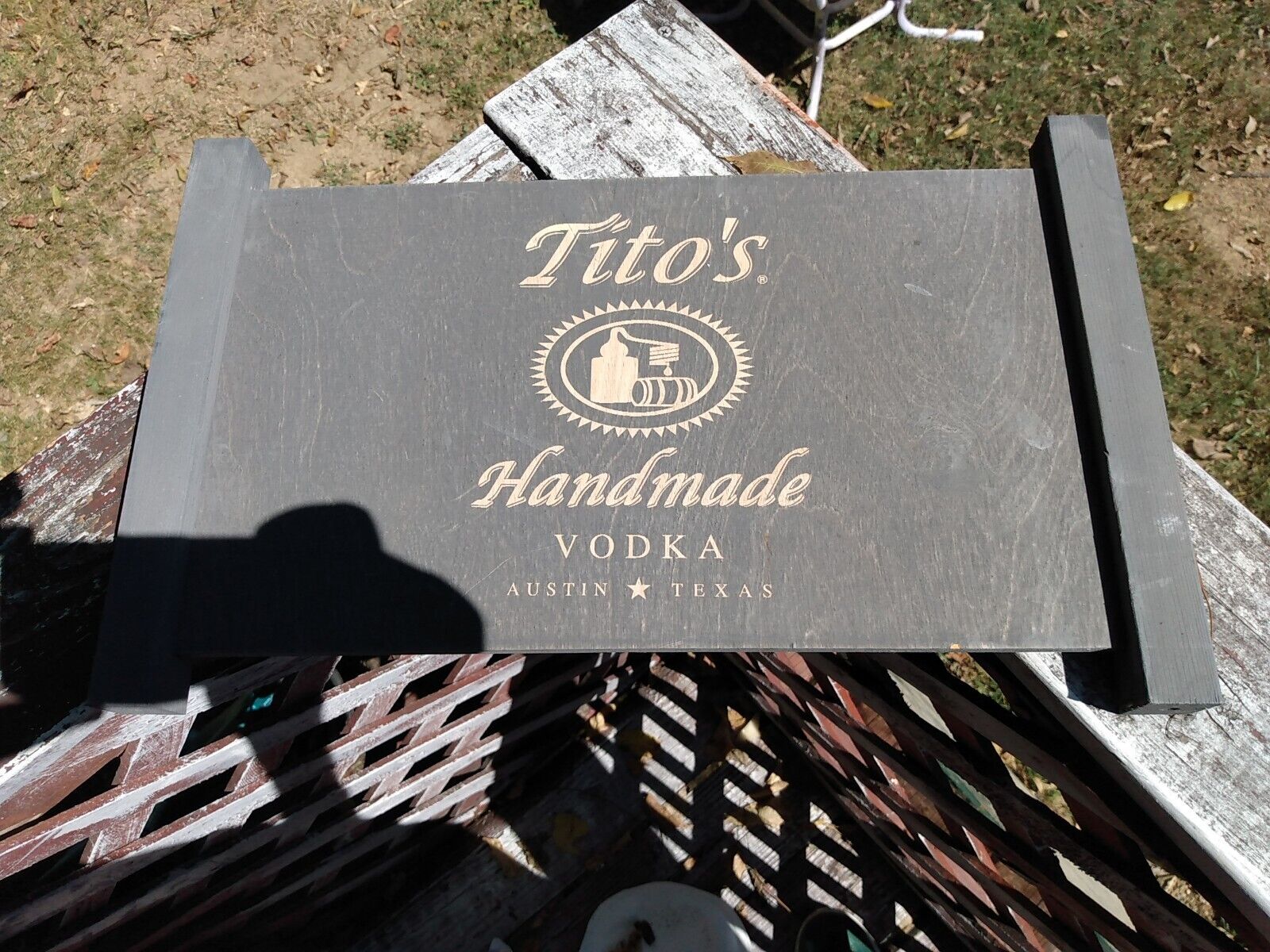 Tito\'s Handmade Vodka Display Graphics Header Sign Alcohol Liquor Man Cave Wood