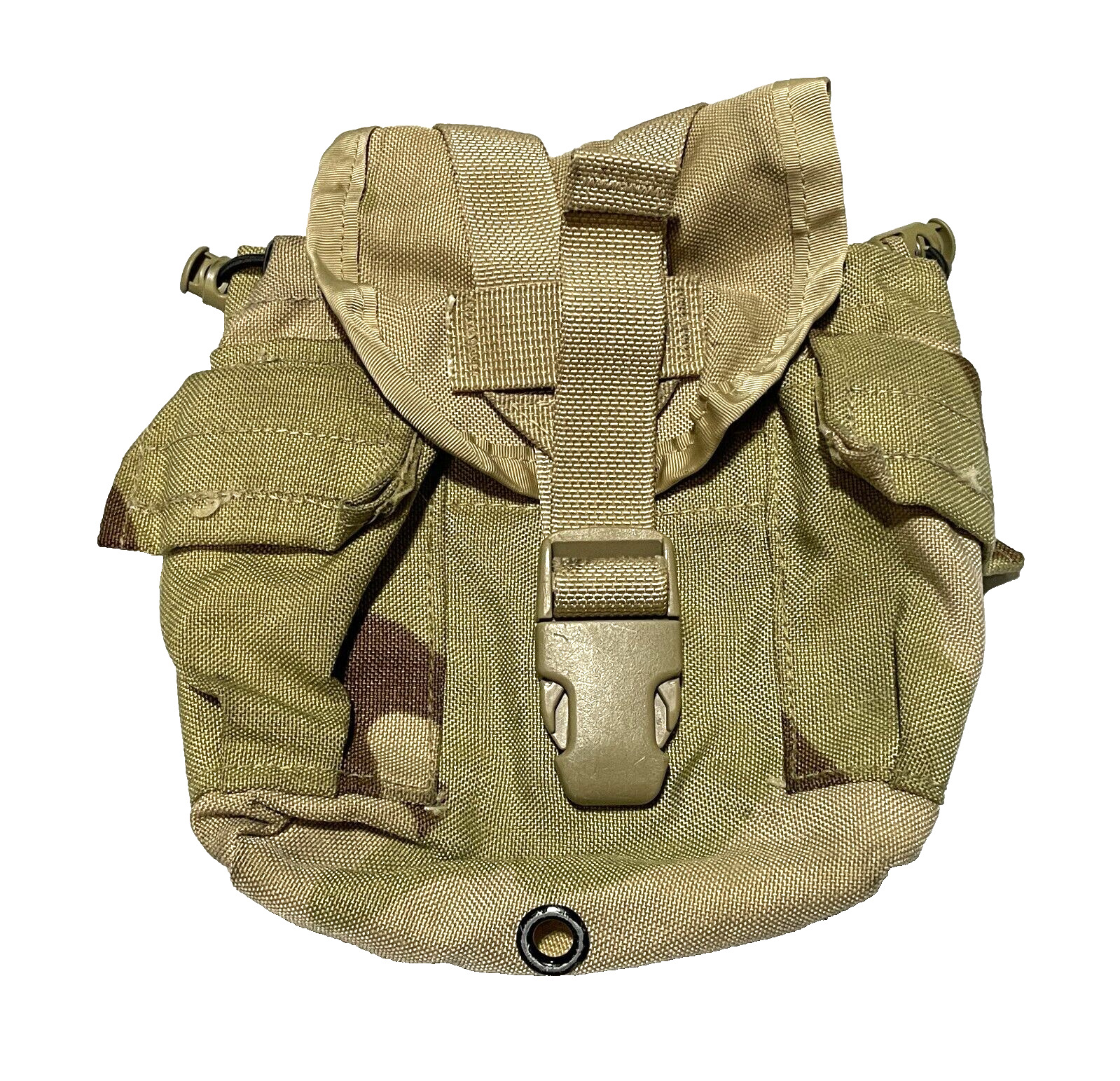 USGI Military MOLLE 1 QT CANTEEN COVER Carrier Utility Pouch 3-Color Desert VGC