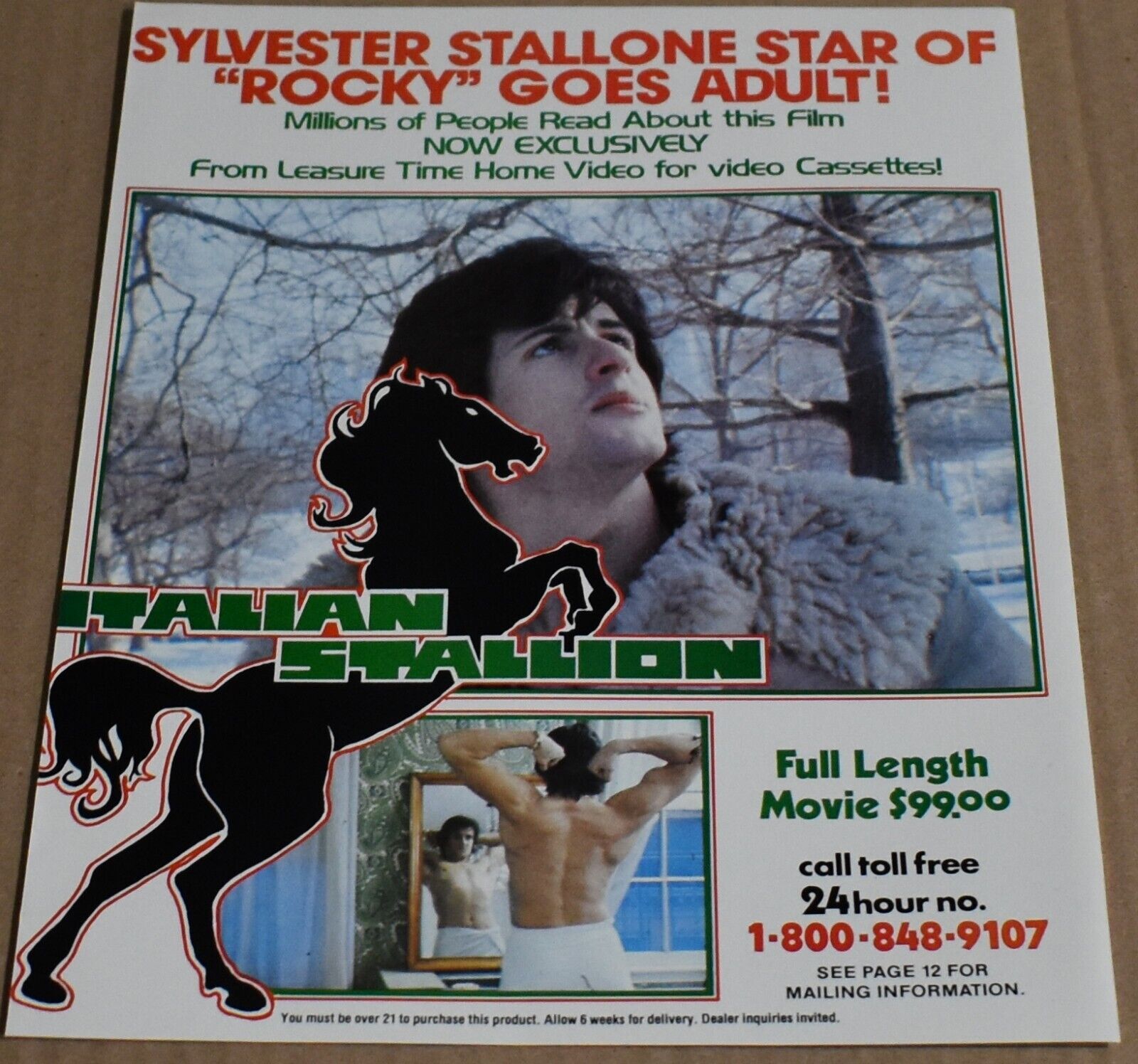 70\'s Print Ad The Party at Kitty & Stud\'s Movie Sylvester Stallone Rocky Adult