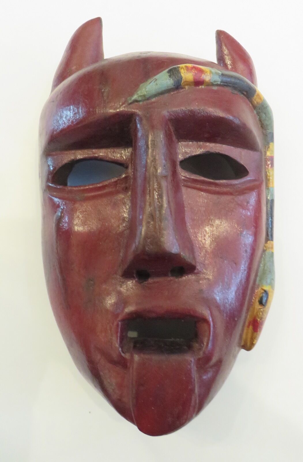 Vintage Devil Mask with Snake/Coastal Guatemala