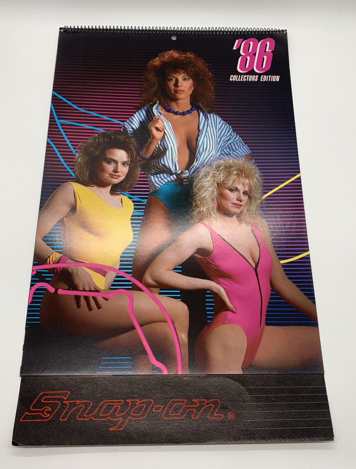 Vtg Snap-On Collectors Edition 1986 Swimsuit Shop Calendar Gear heads Read