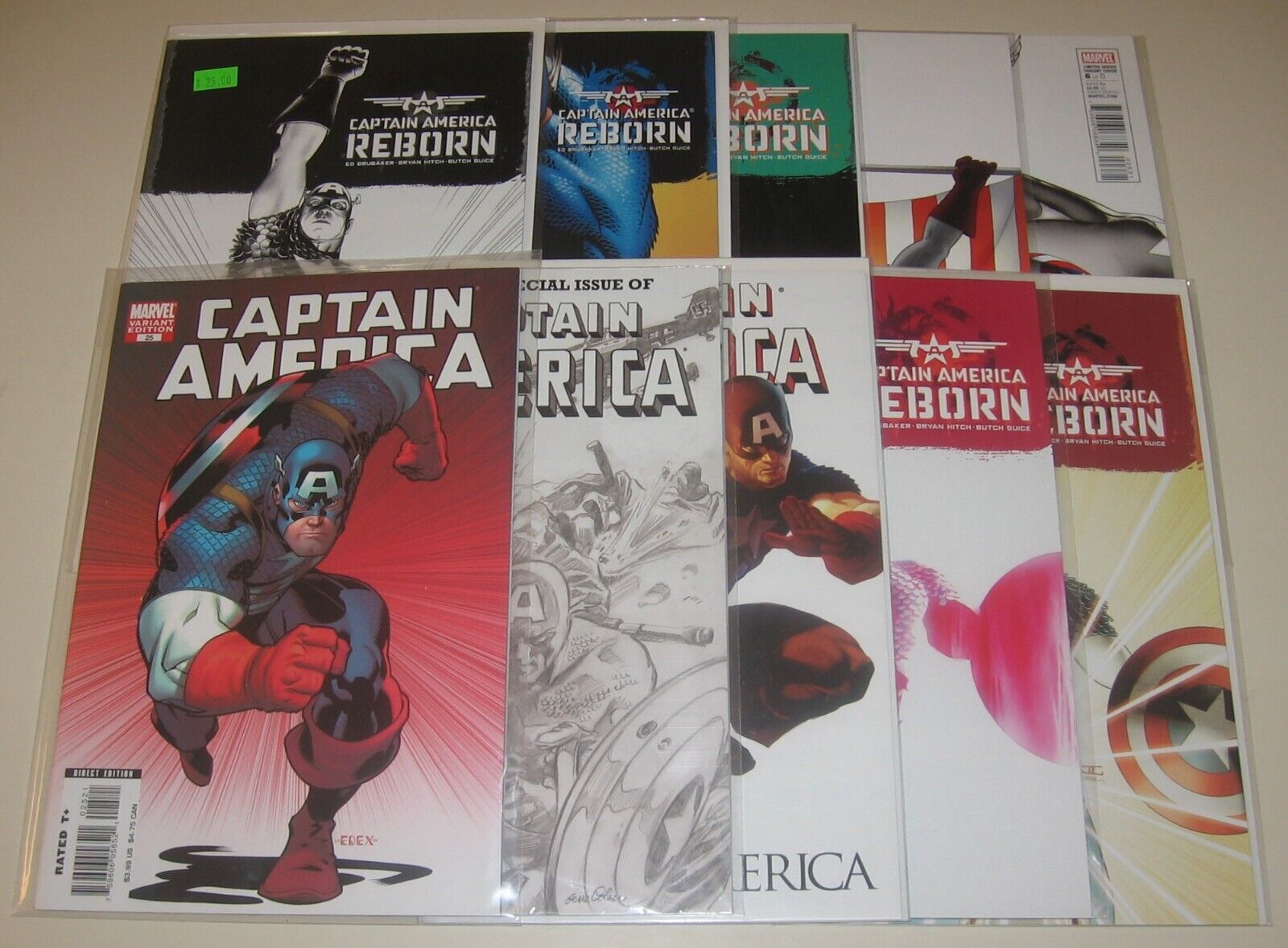 Lot of 10 Captain America Variants (see details for complete list) [2007-2009]