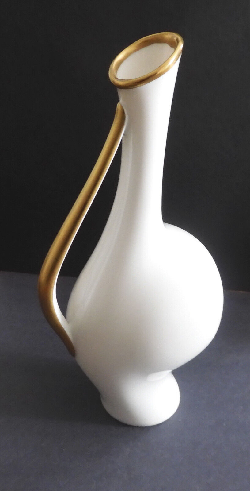 Rosenthal Orchid Vase Pregnant Luise Louise Fritz Heidenreich 1957 White Gold