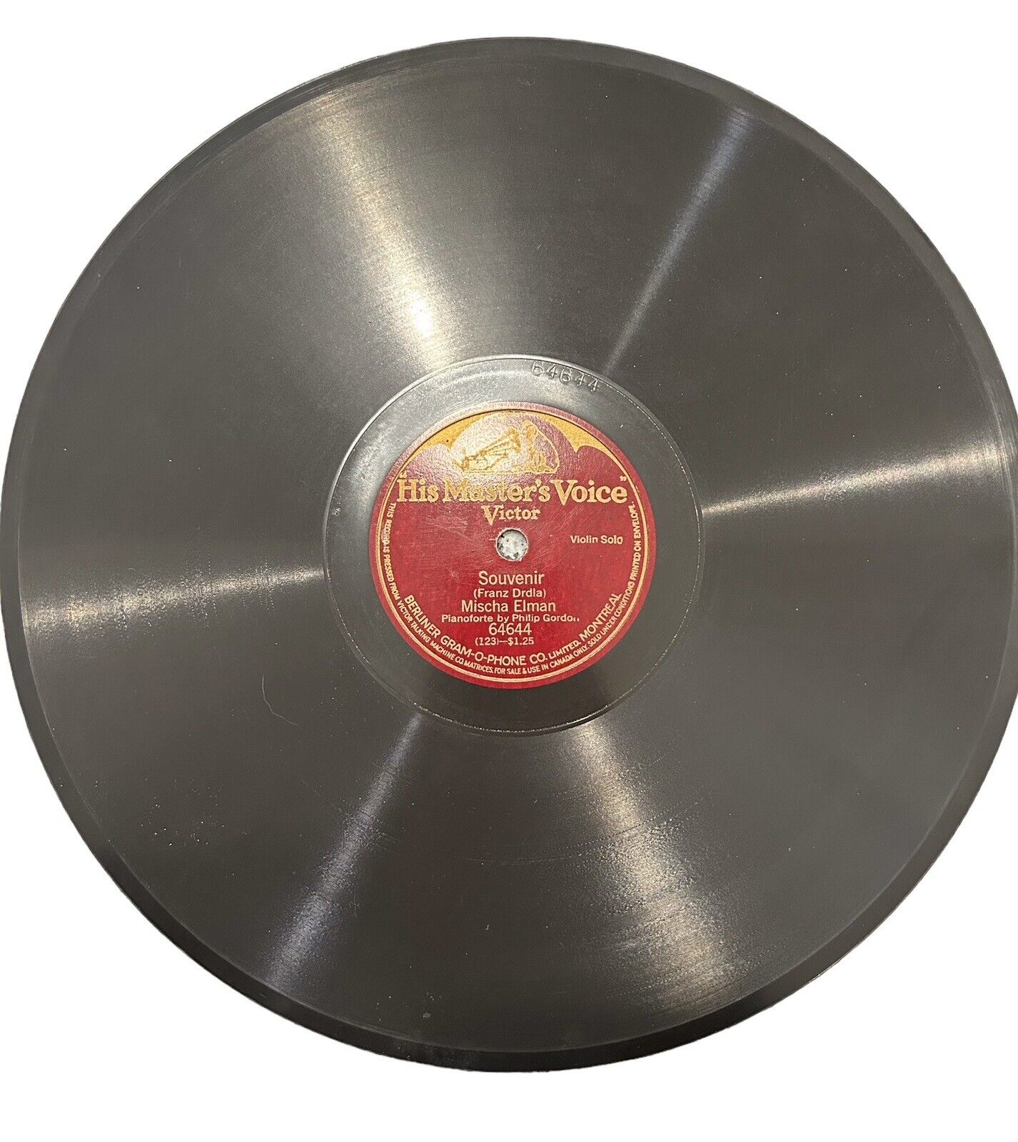 Vintage Gramophone His Masters Voice 78 rpm Record 64644 \