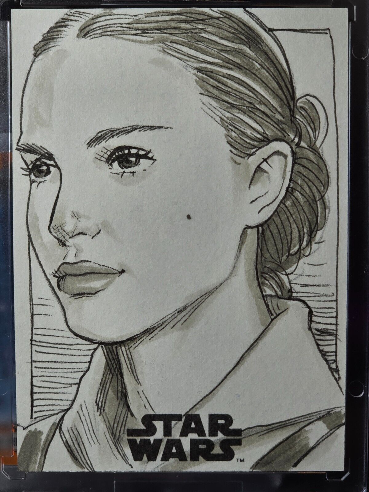 2018 Star Wars Topps Finest 1/1 Padme Amidala sketch - Signed by Jeff West