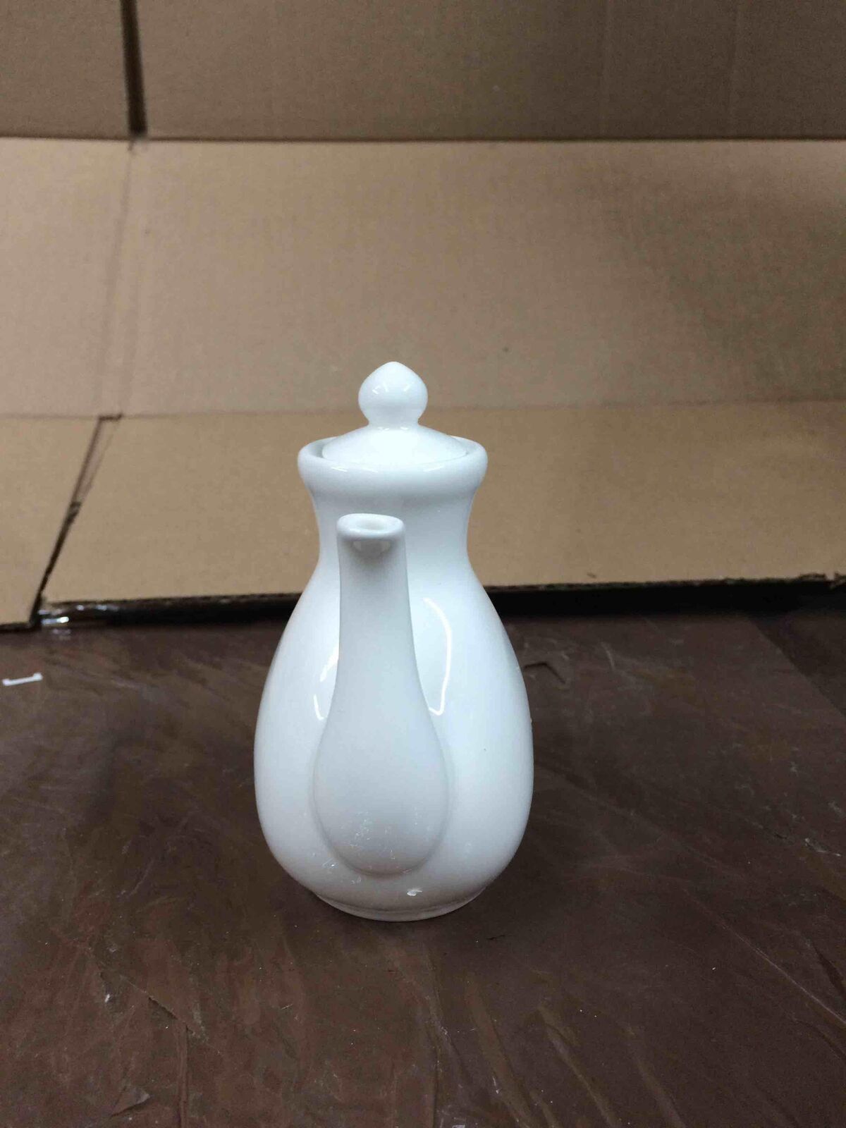 Ceramic Pure White Oil Vinegar Bottle Dispenser Liquid Cruet with Cap Dust Proof