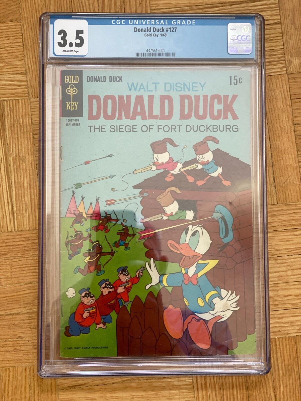 Donald Duck Gold Key 9/69, #127 CGC 3.5 Graded Comic.
