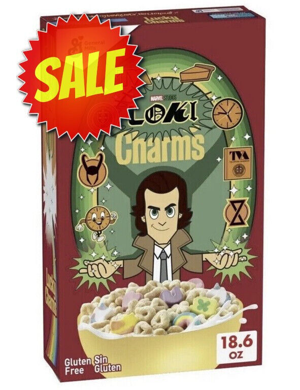 Brand New Marvel Loki Charms Cereal Lucky Charms Limited Edition LE 3500