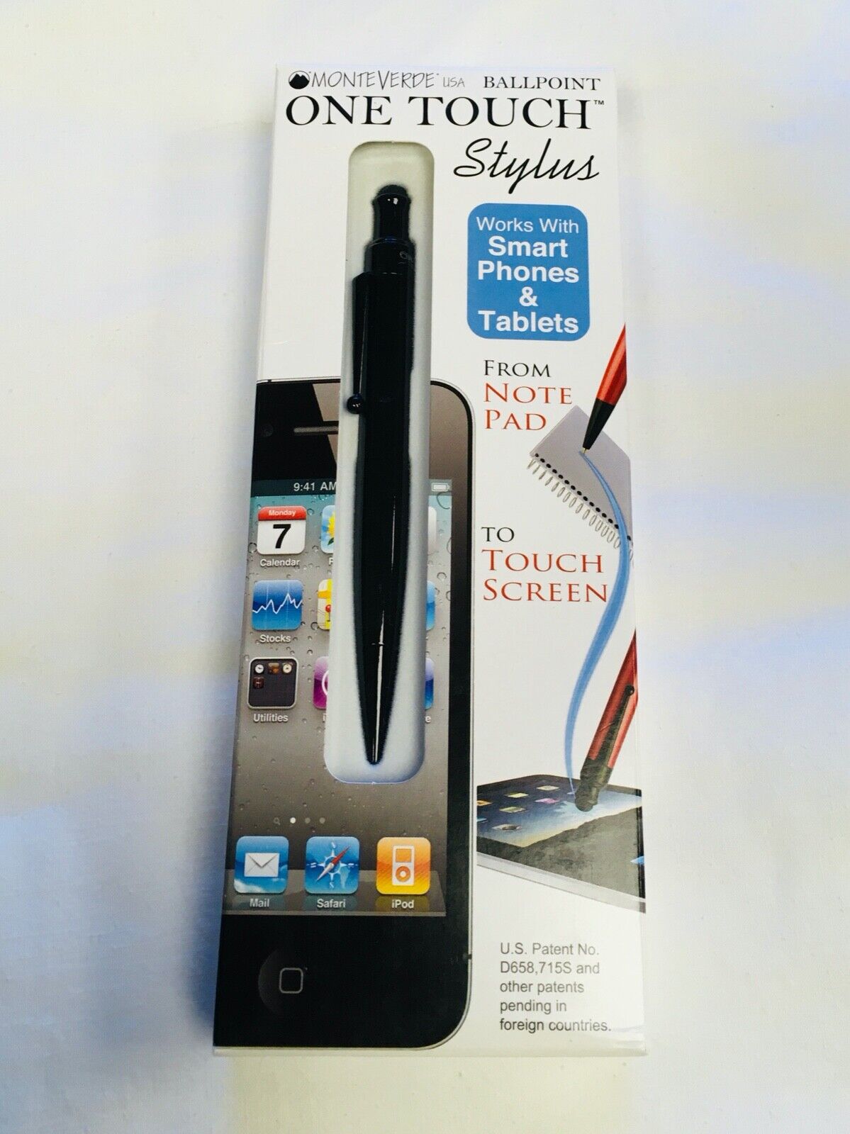 Monteverde One Touch Stylus with Ballpoint Pen - BLACK