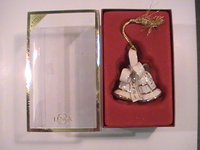 Lenox 2001 Annual Our First Christmas Bell Ornament