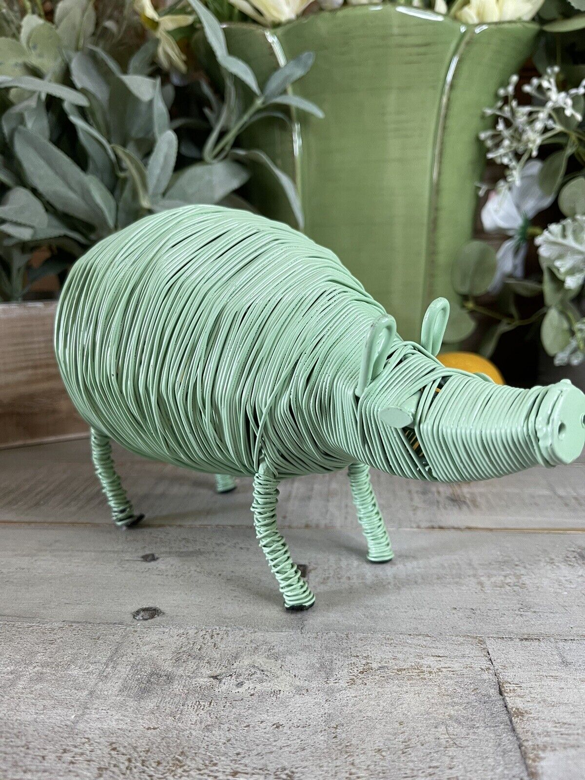 Vintage Wired Wrapped Pig
