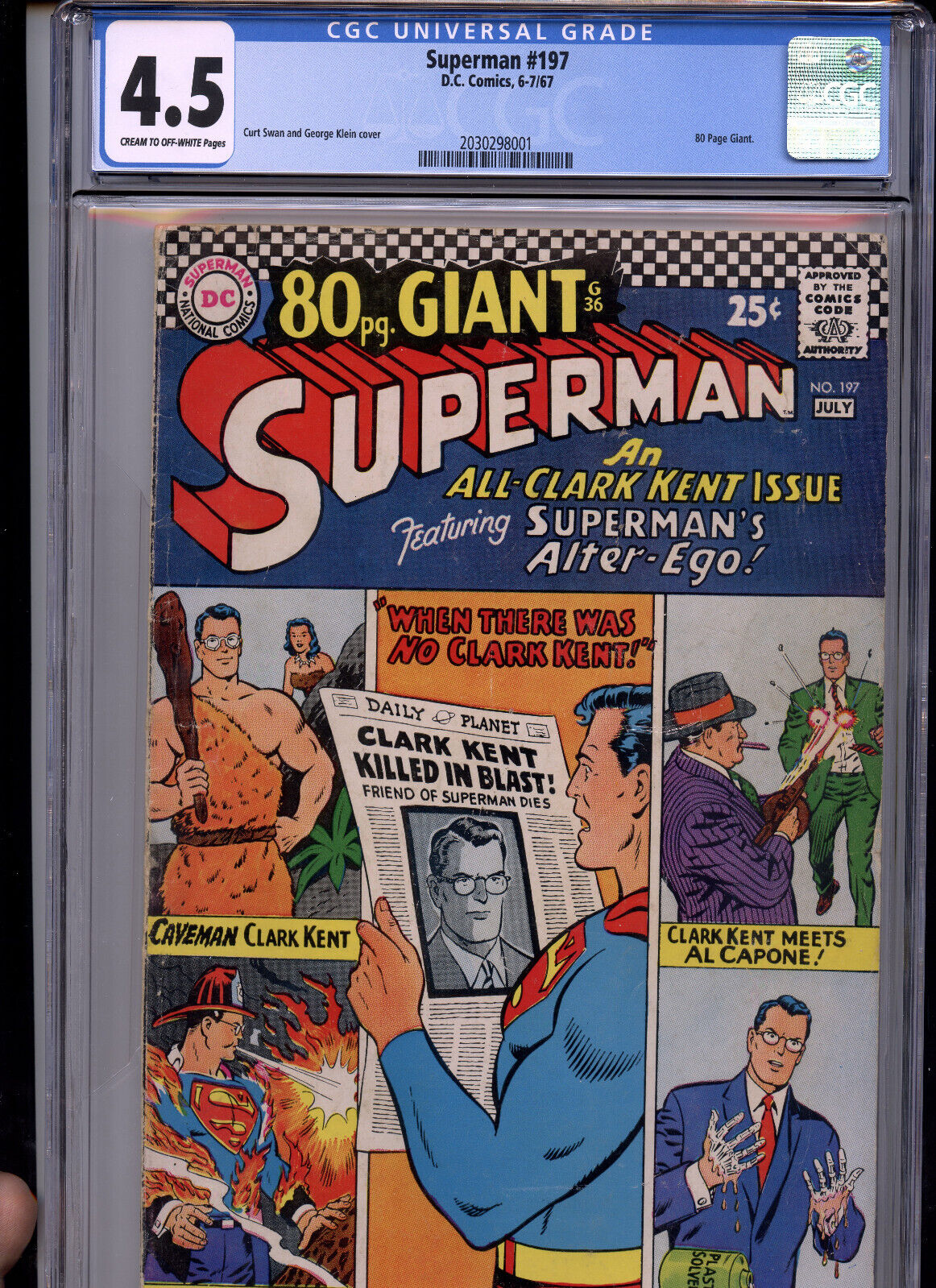 SUPERMAN #197 CGC 4.5 (6-7/67) 