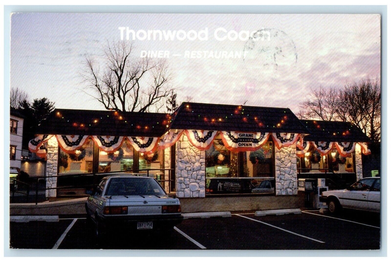 1990 Thornwood Coach Restaurant Cars Thornwood New York NY Vintage Postcard