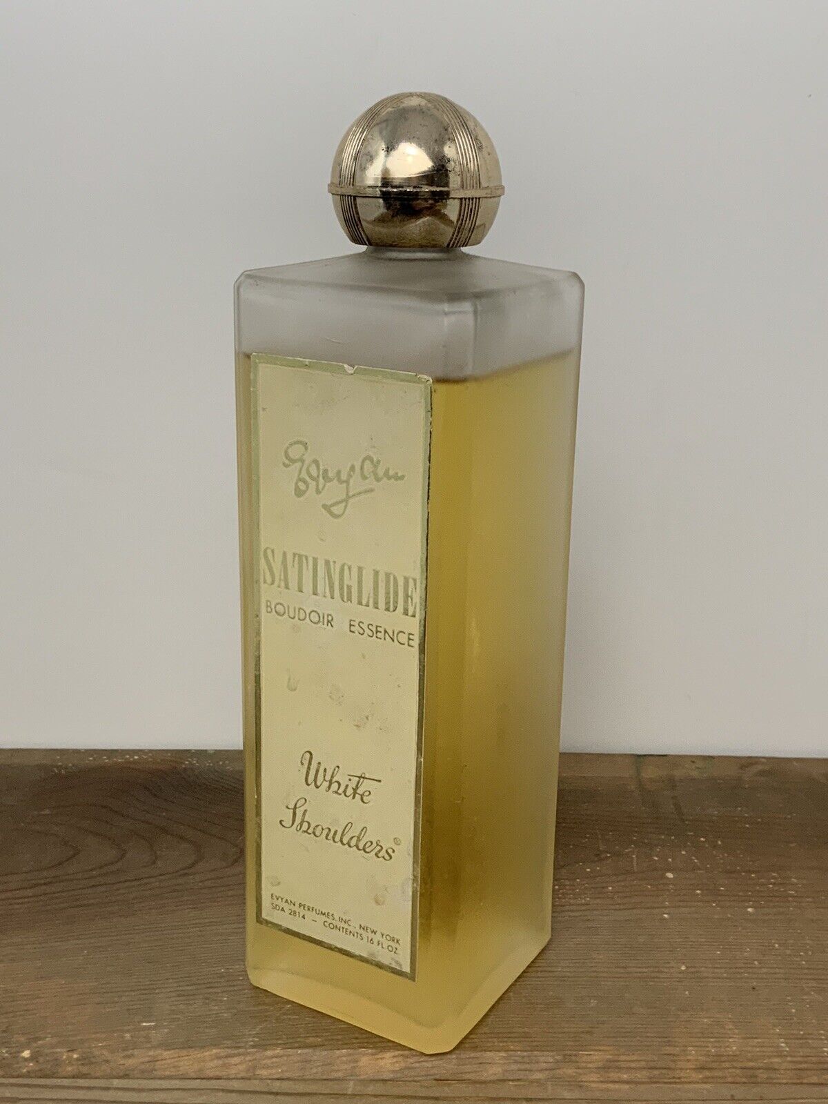 Vtg White Shoulders Satinglide Boudoir Essence Evyan Perfumes 16oz Rare 90%+