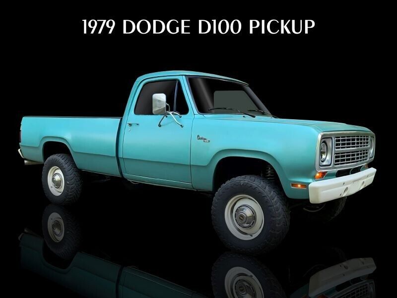 1979 Dodge D100 Pickup Truck Metal Sign: 12x16\