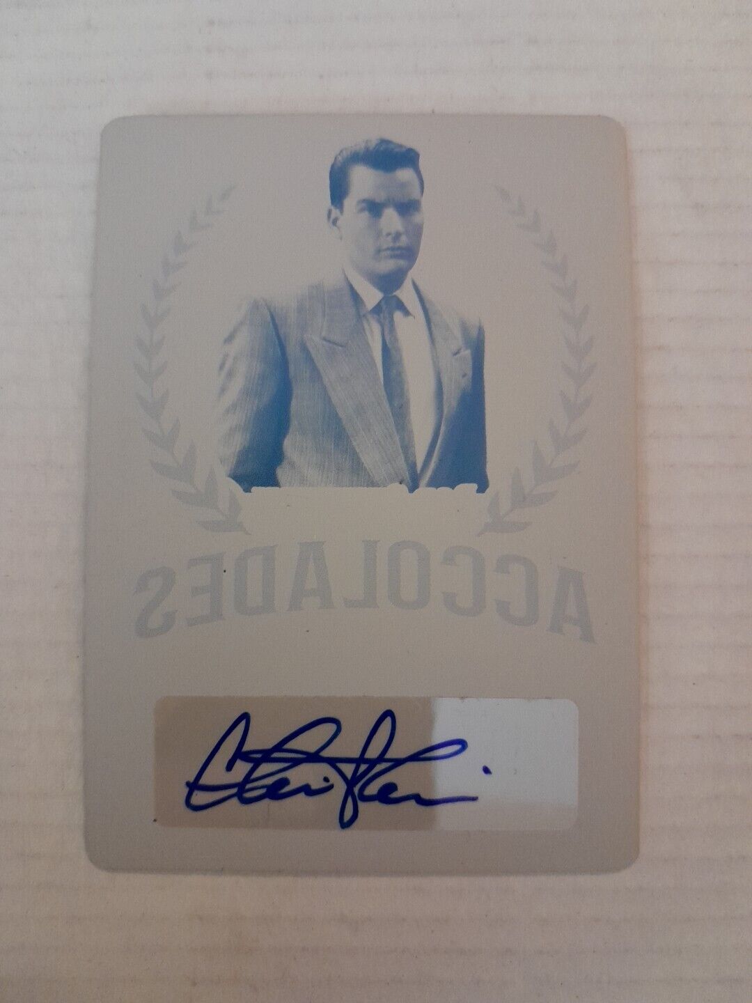 Charlie Sheen 1/1 Accolades Autograph Cyan Printing Plate 2018 Leaf Pop Century