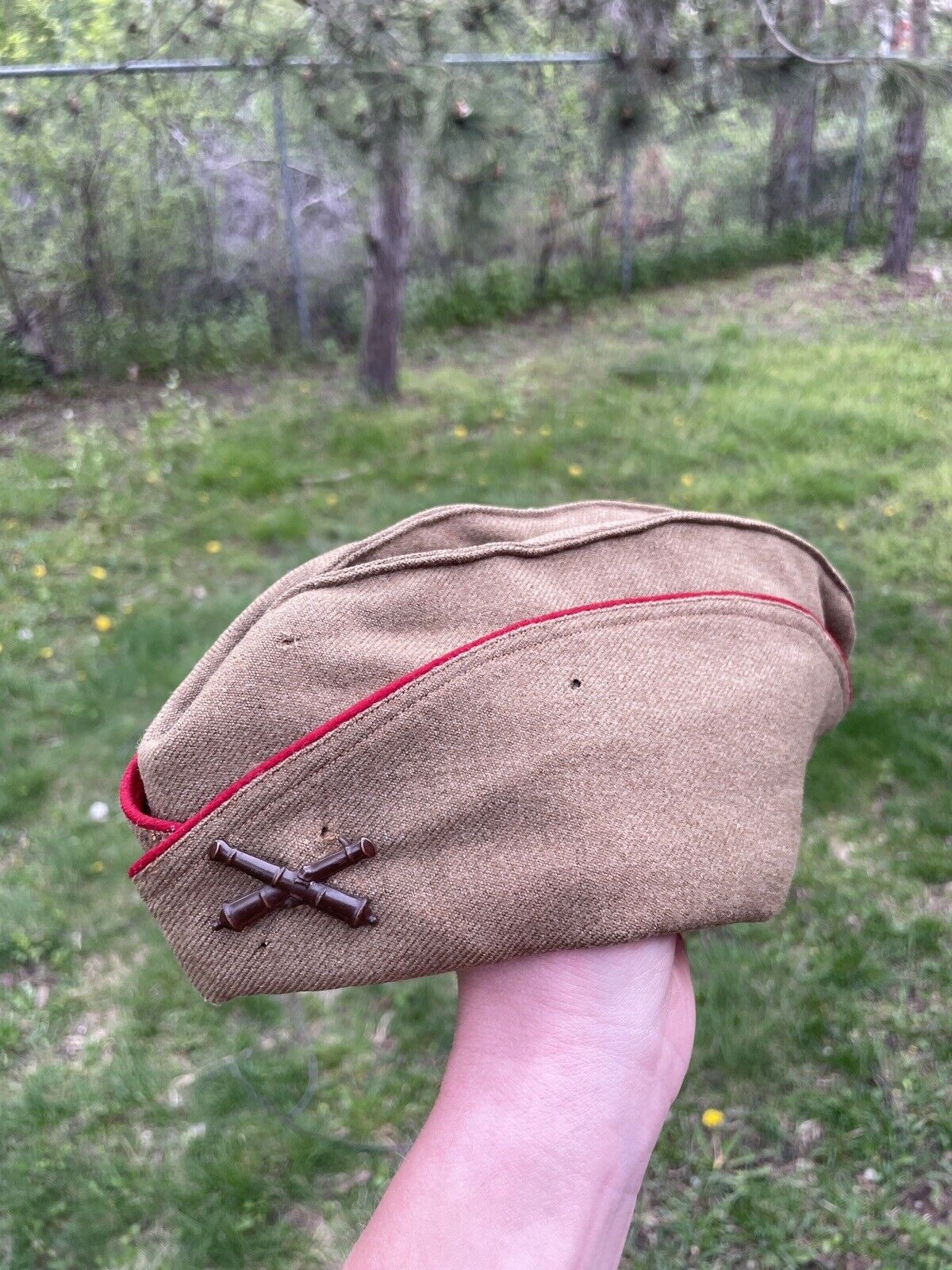WWI Piped Artillery Officer’s Overseas Cap French Made