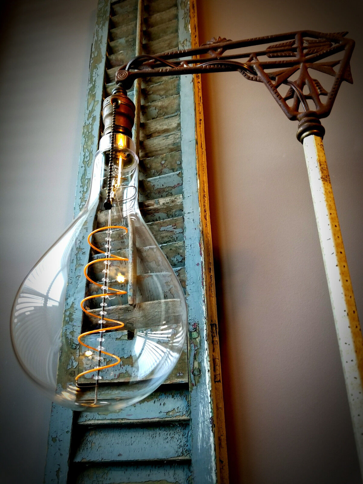 Grand Nostalgic Edison Light Bulb- Oversized Teardrop Shape, 4 watt LED Filament