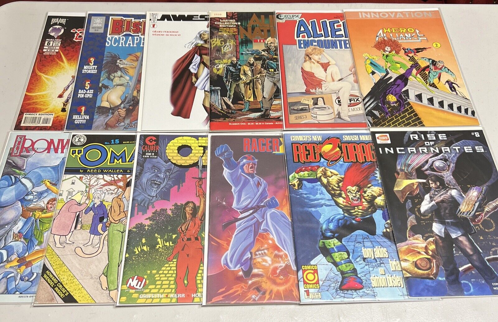 Lot Of 12 Independent Indie Comic Books Bisley HTF Adult 