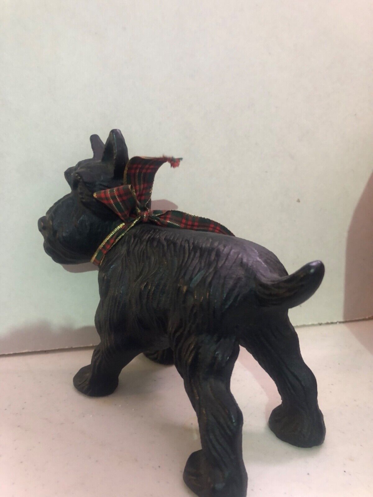 Vintage Cast Iron Black Scotty Scottish Terrier Dog Heavy Door Stop very heavy