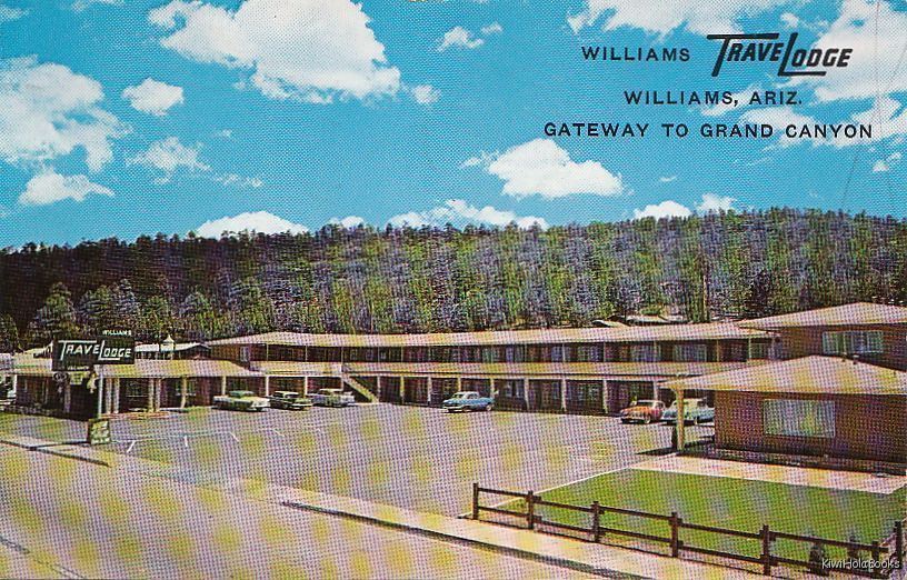  Postcard Williams Travel Lodge Williams AZ Gateway Grand Canyon 