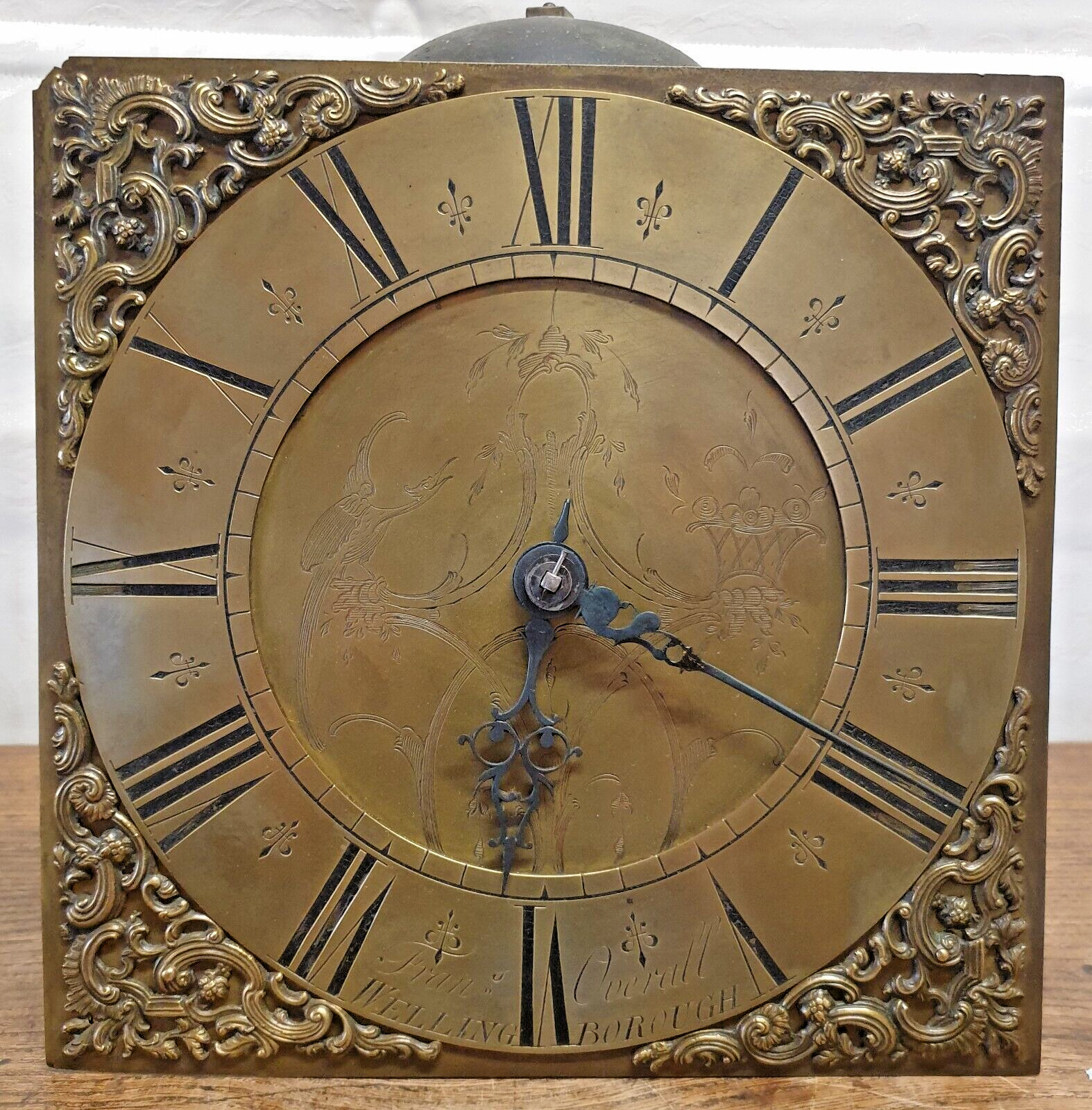 Longcase Dial & Movement - Francis Overall of Wellingborough.