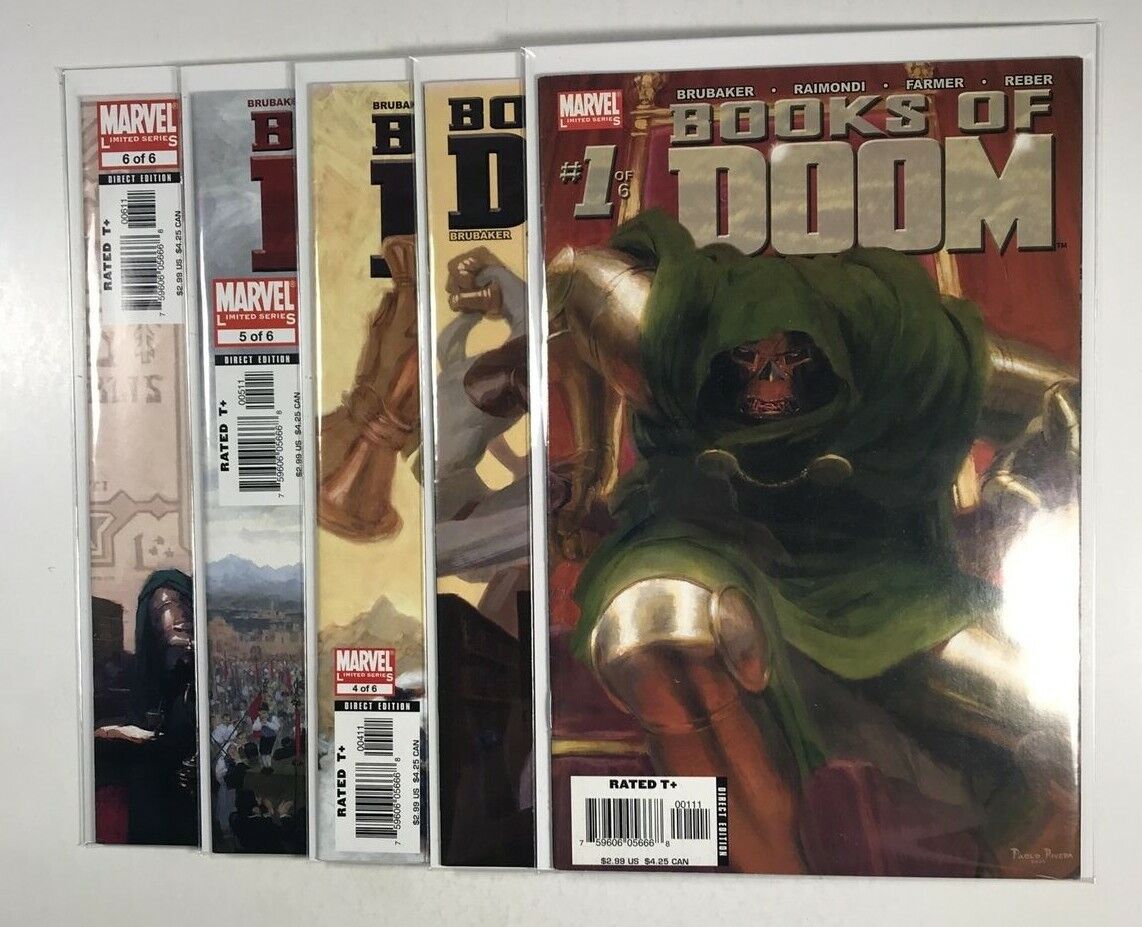 Books Of Doom #1,2,4,5,6 (1-6 missing 3) (Marvel Comics 2005) Brubaker VF