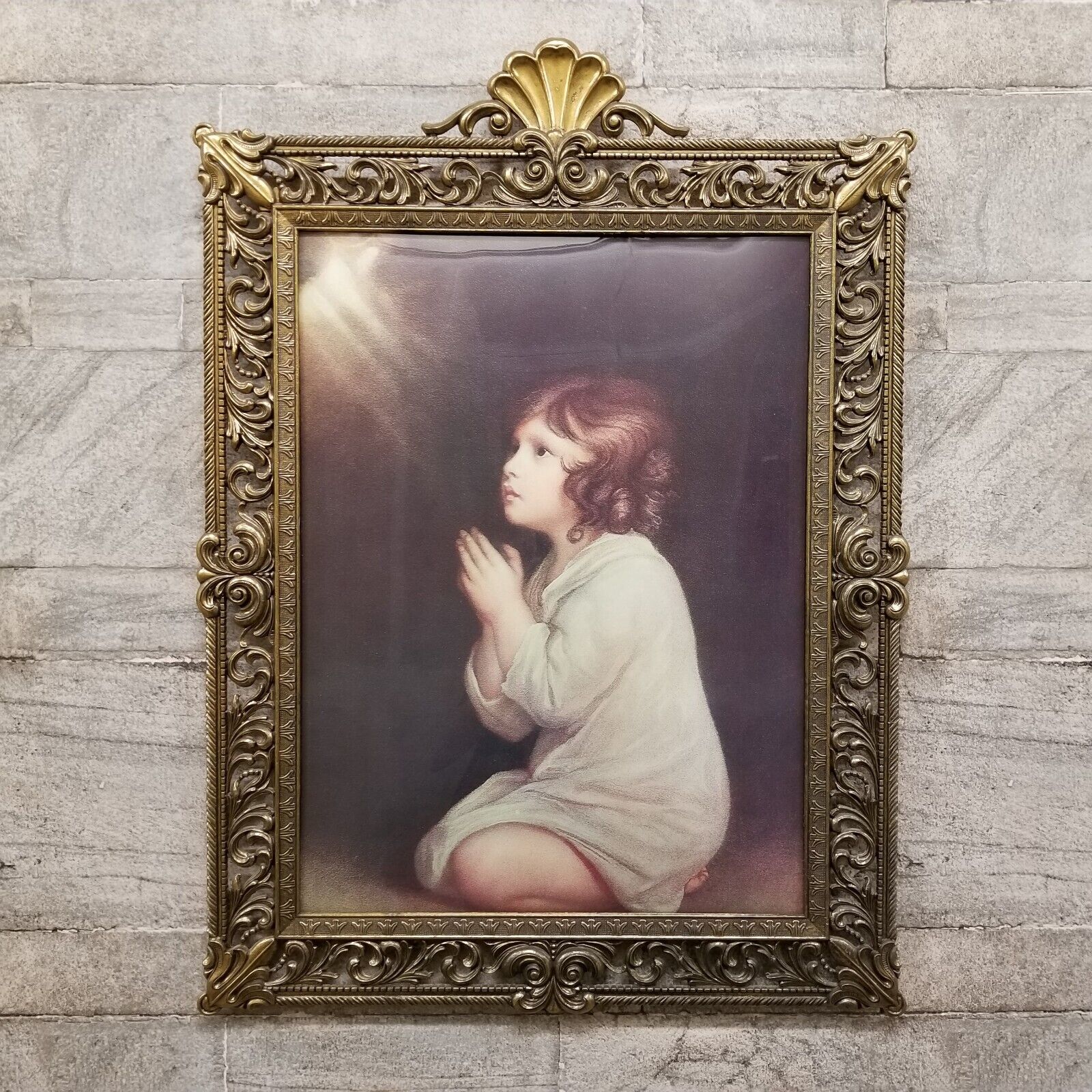 Litho Art Print The Infant Samuel by Sir Joshua Reynolds Italy Convex Glass