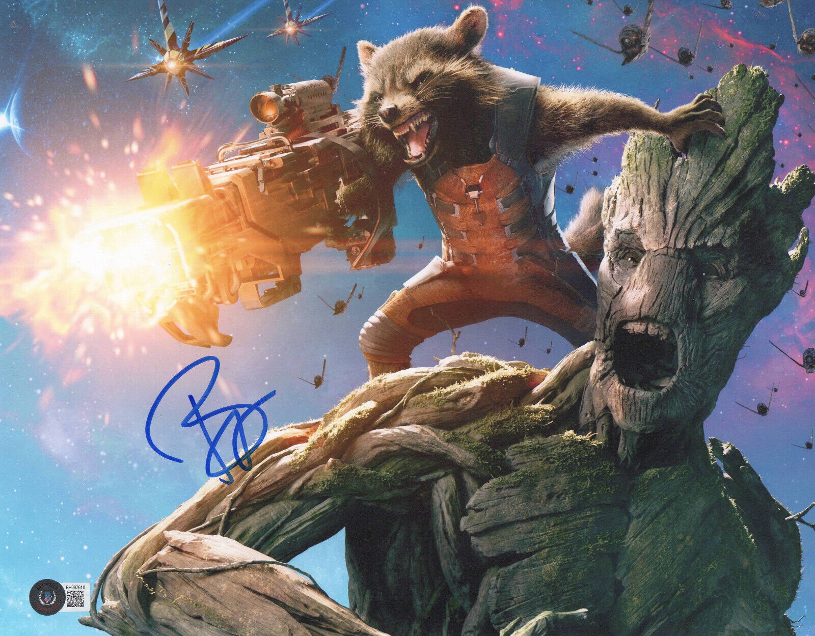 BRADLEY COOPER SIGNED AUTOGRAPH GUARDIANS OF THE GALAXY 11X14 PHOTO BAS BECKETT