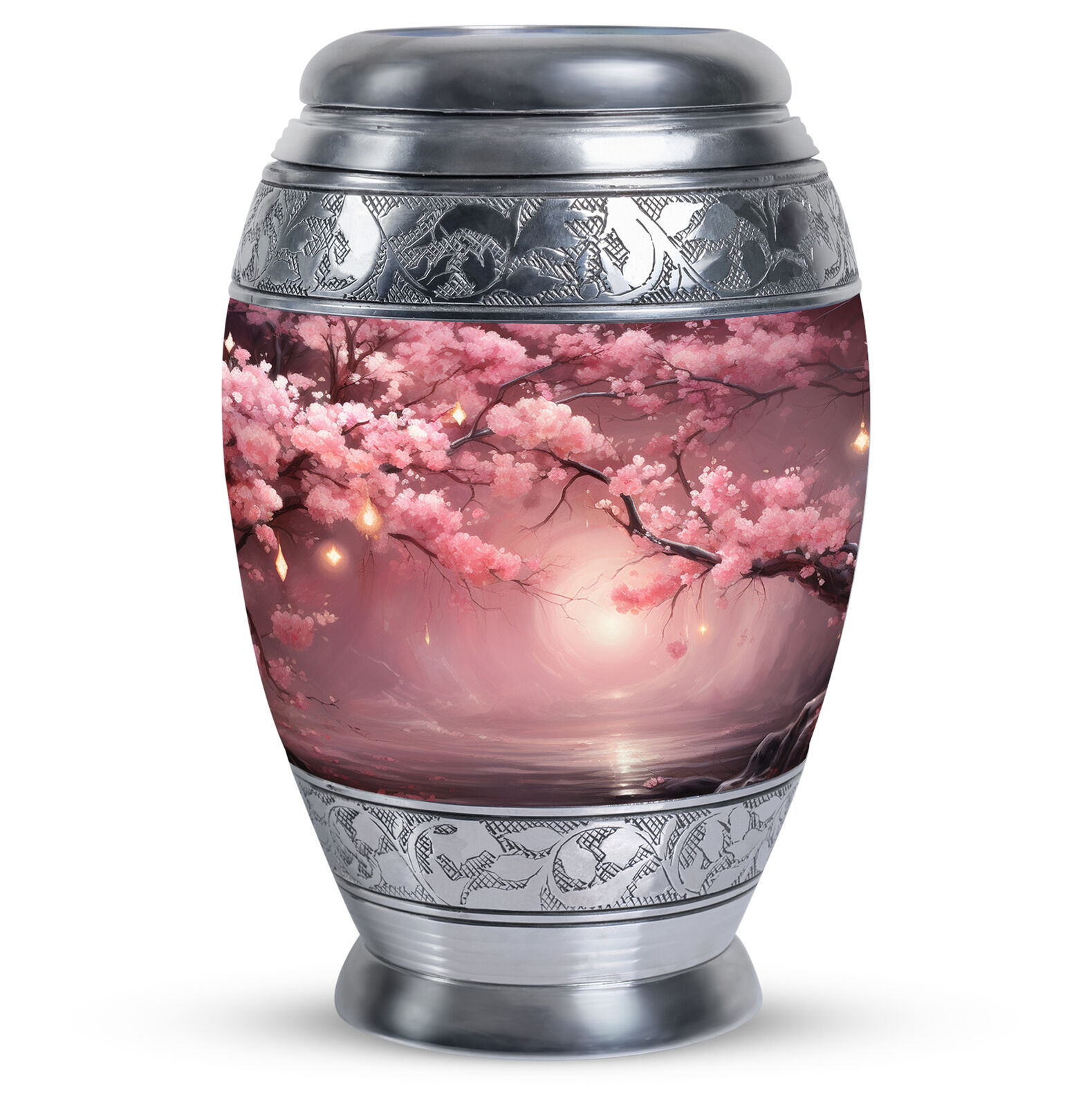 Urn For Ashes Enchanted Cherry Blossom Grove (10 Inch) Large Urn