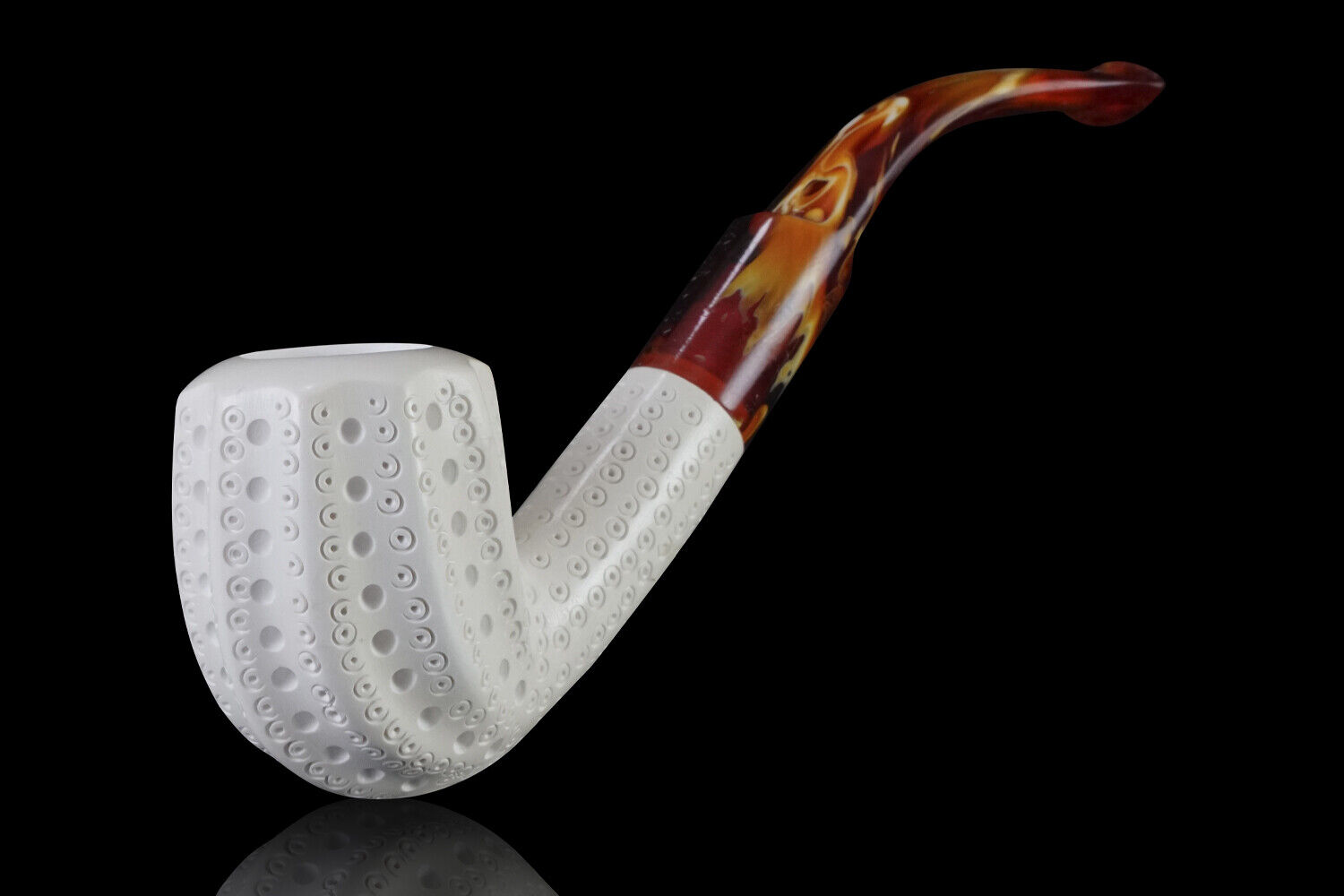 Classic Meerschaum Pipe Turkish carving smoking tobacco with case MD-45