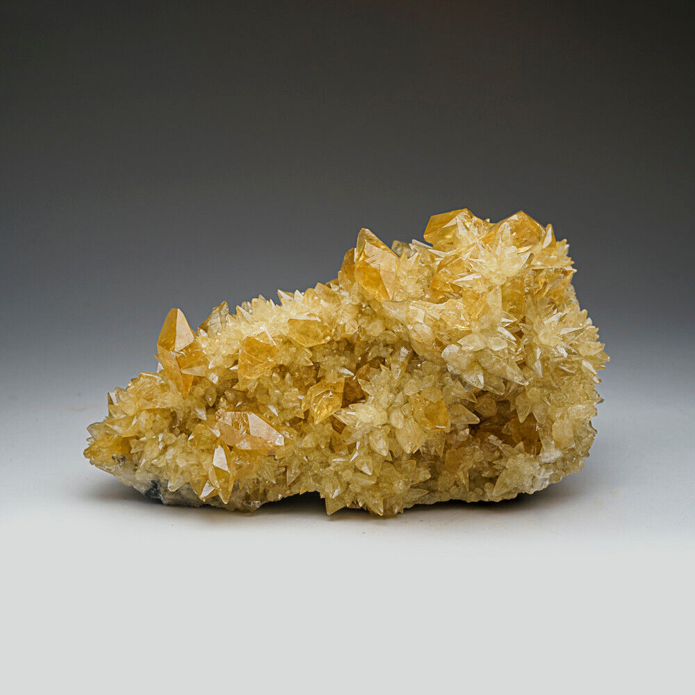 Golden Calcite Crystal Cluster