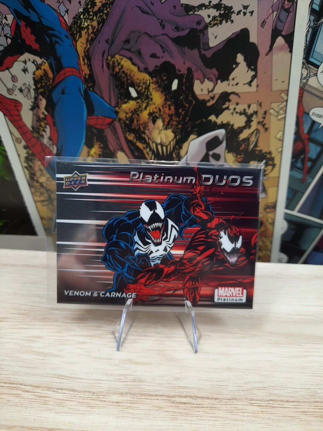 2023 Upper Deck Marvel Platinum Duos PD18 Venom & Carnage Card Odds 1:54 Packs