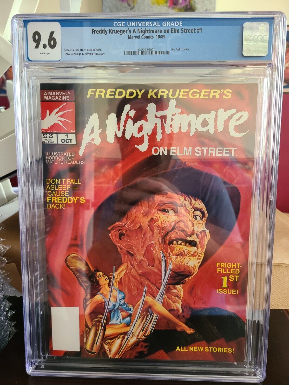 A Nightmare on Elm Street (1989) # 1 Marvel Magazine Freddy Krueger CGC 9.6