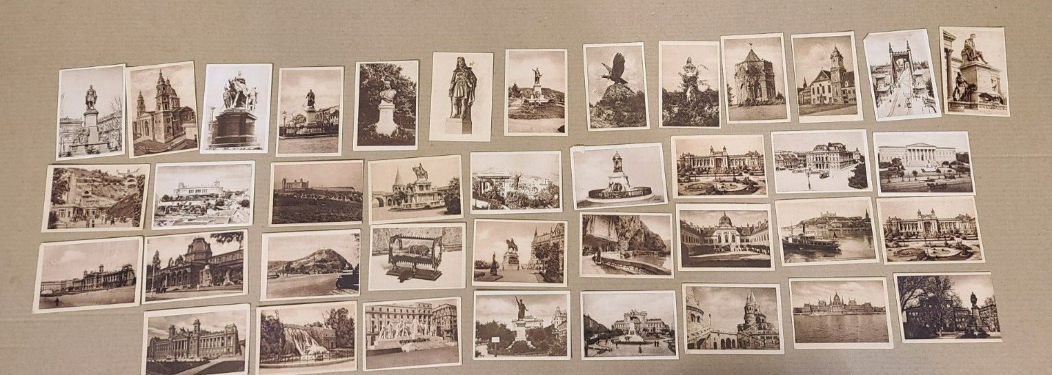 Original Antique 20s-30s Cards Estate Find Tündérvásár Set Of 39 Pallas Nyomda
