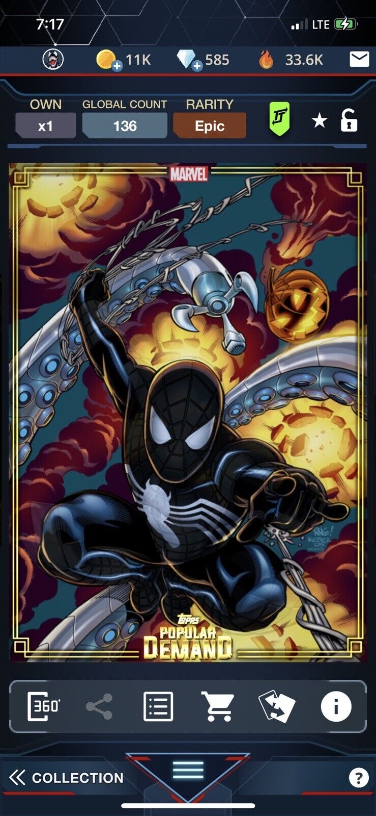 Topps Marvel Collect Popular Demand '24 Epic Tilts Spider-man #2