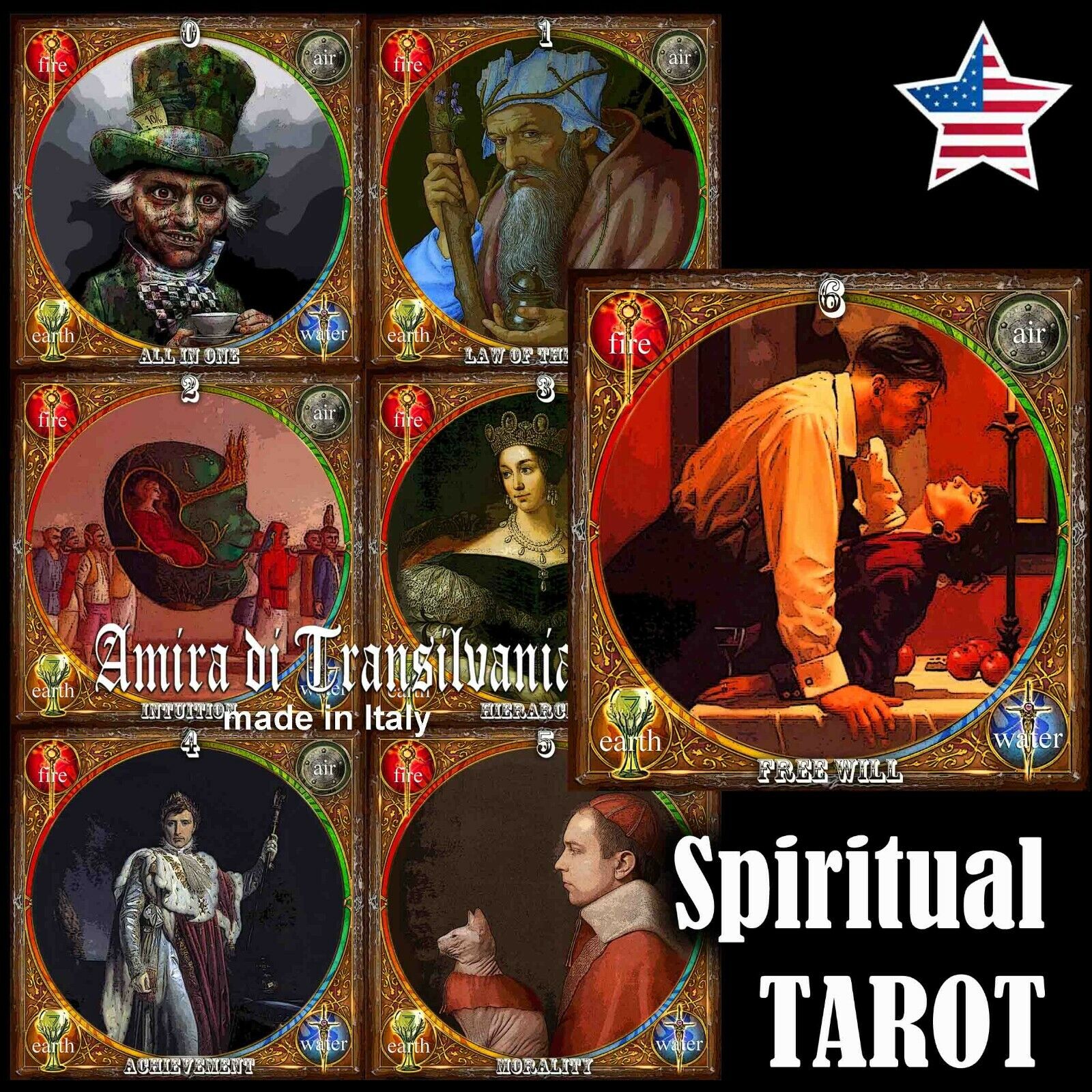 Tarot card deck spiritual esoteric major arcana divinatory wicca wiccan oracle