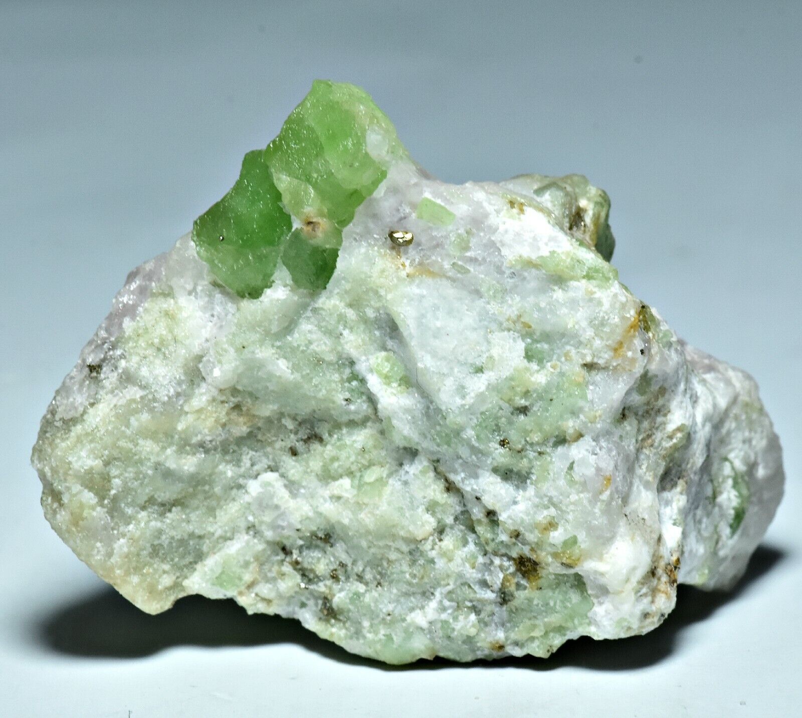 309 CT Top Green Color Natural Diopsid Crystals With Pyrite On Matrix @ Afg