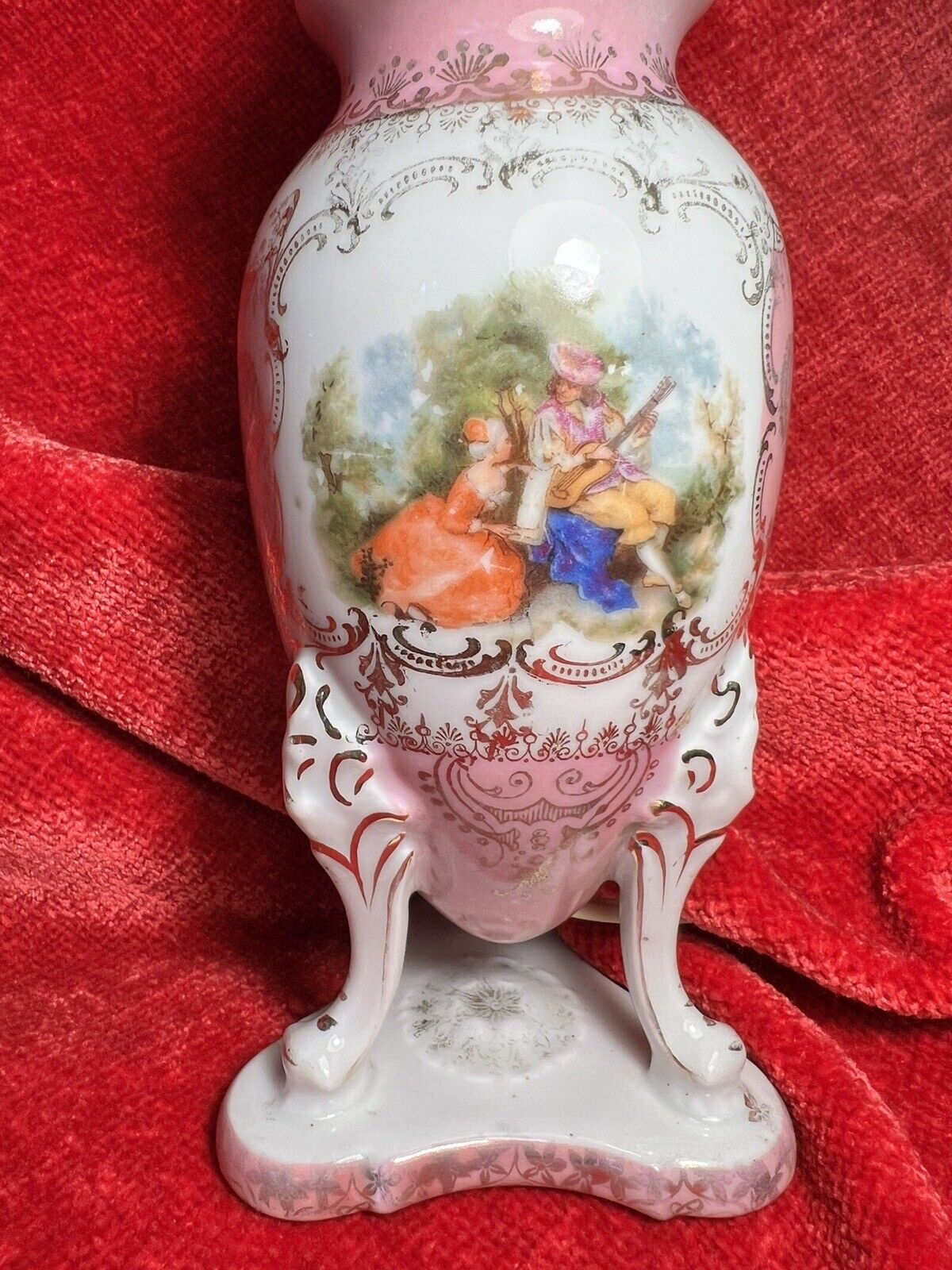 1902-1910 PROV SAXE Erdmann Schlegelmilch Porcelain Lamp Pink  $285 INS. VALUE