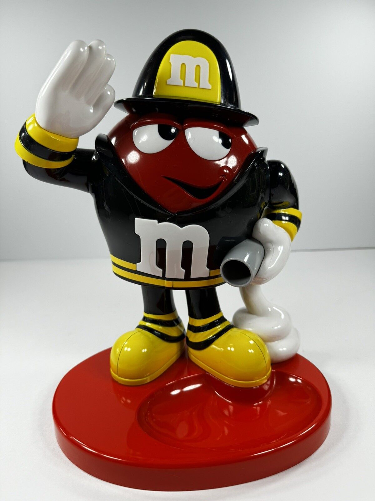 M&M\'s World Red Fireman Limited Edition Candy Dispenser 10” Plastic Collectible