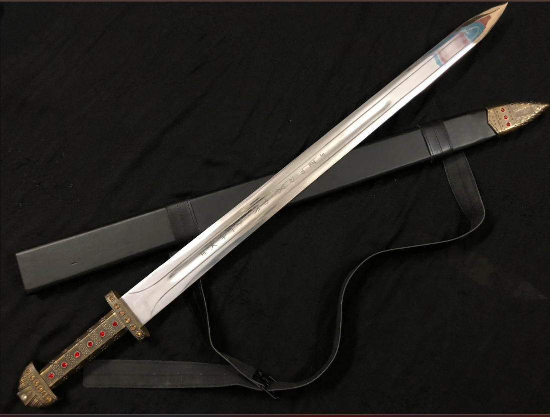 Hand Forged King Ragnar Lothbrok Viking Sword, Medieval Battle Ready Sword