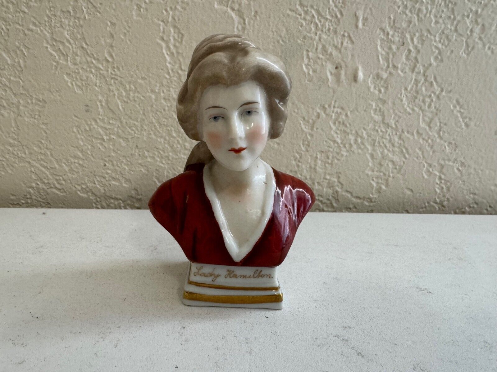 Antique Likely German Porcelain Miniature Bust of Lady Hamilton