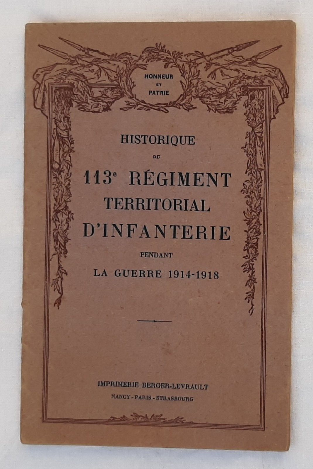 WWI 1914-1918 Rare Historical Morocco 113th Territorial Infantry Regiment