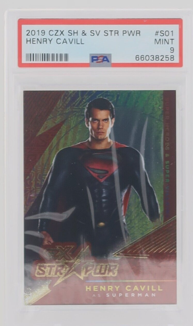 2019 SUPERMAN Henry Cavill CZX Super Heroes and Super Villains #S01 PSA 9