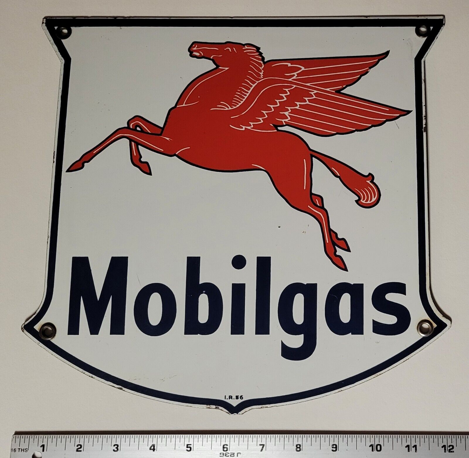 Rare Vintage Original 1956 Mobilgas Flying Pegasus POS sign