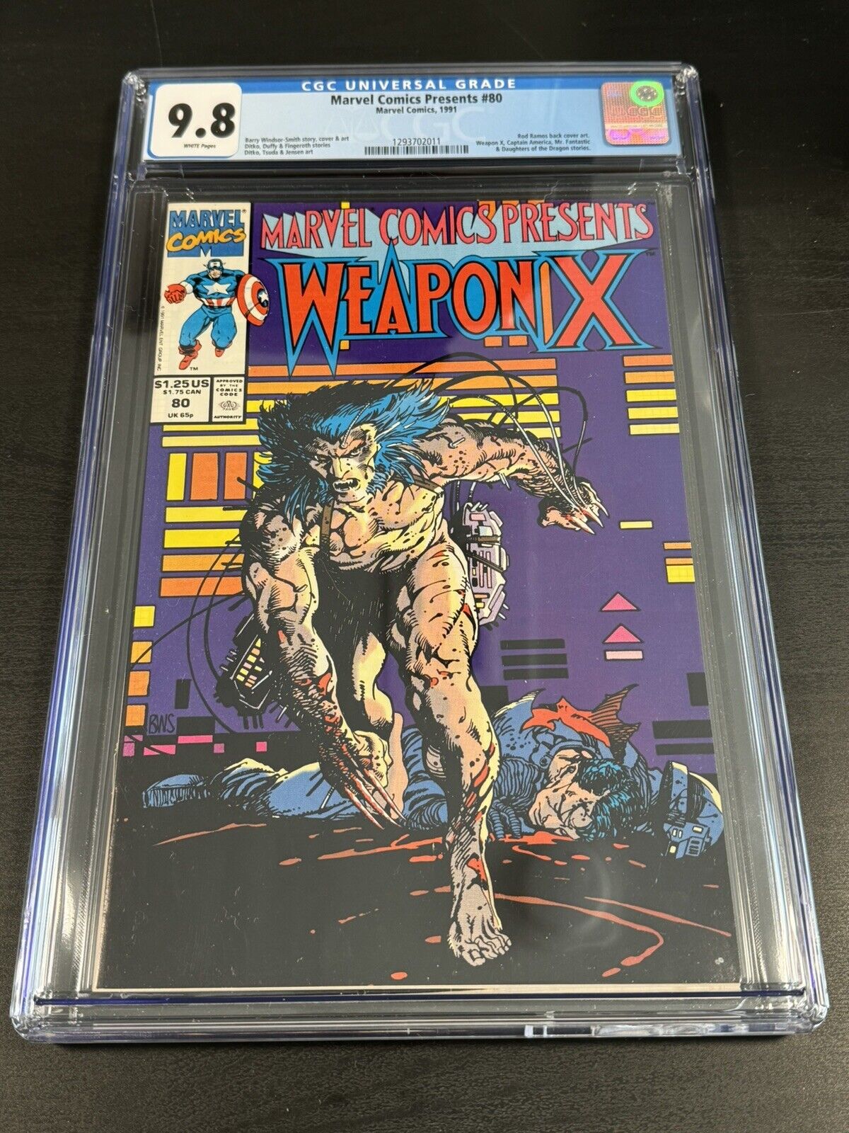 Marvel Comics Presents #80 CGC 9.8 1991 Weapon X Wolverine Rod Ramos